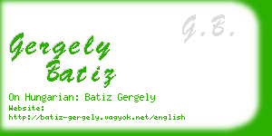 gergely batiz business card